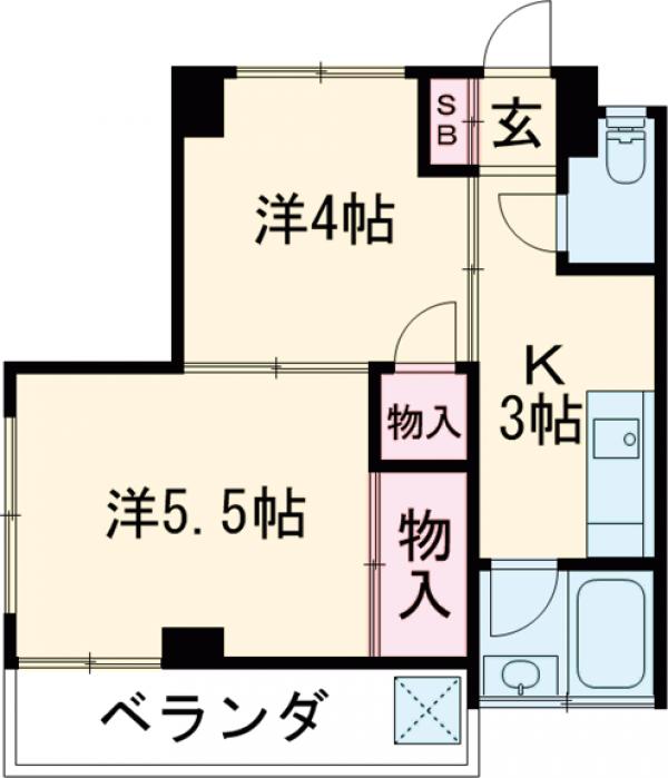 マンション中村の間取り
