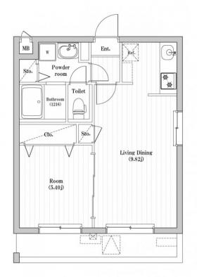 アーバンパーク六町・209号室の間取り