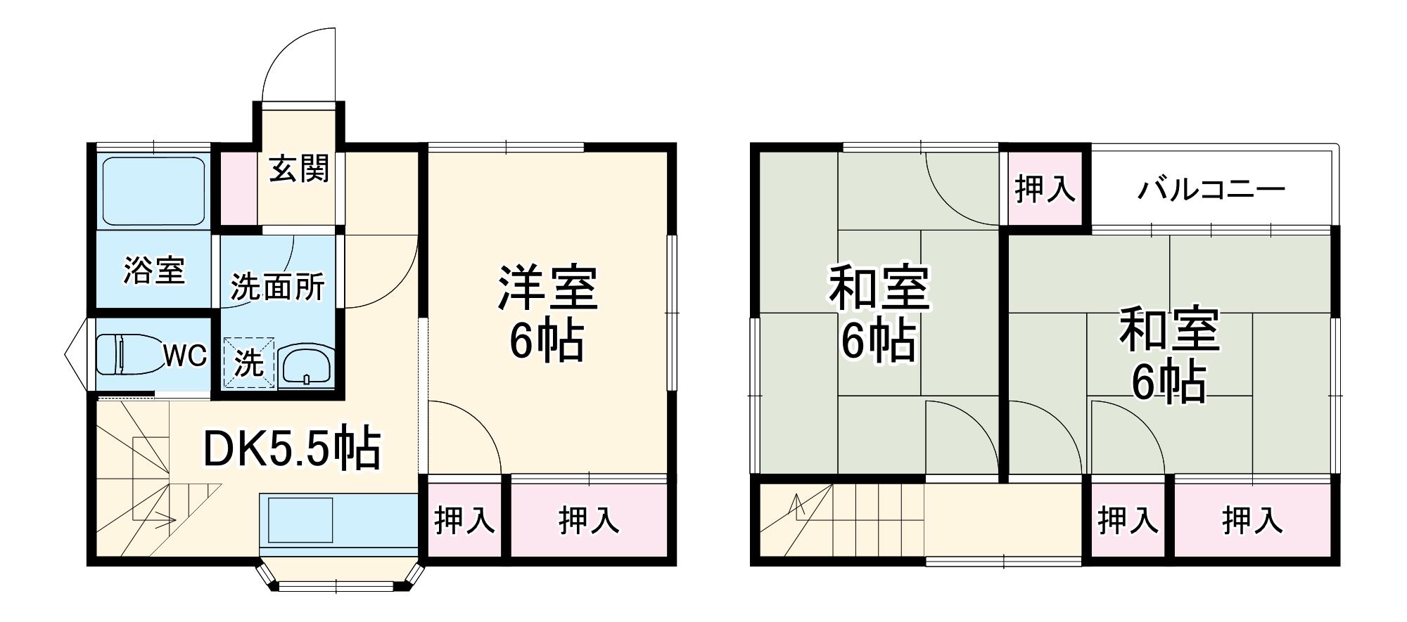 北葛飾郡杉戸町清地5丁目戸建の間取り