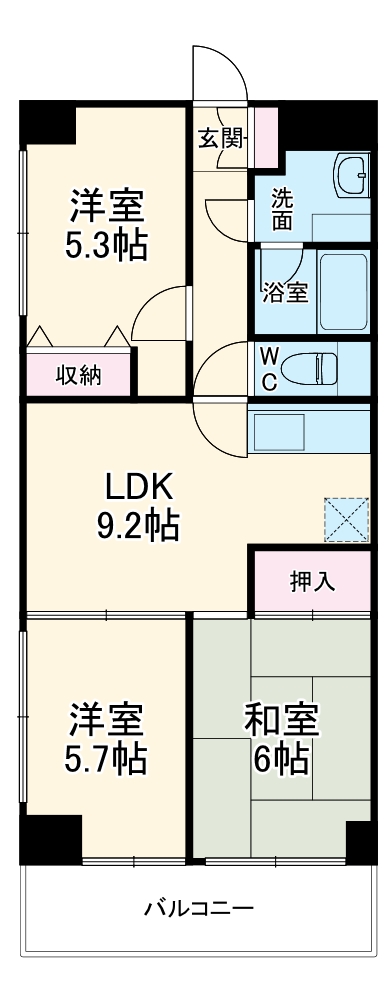 グランドハイツⅡの間取り