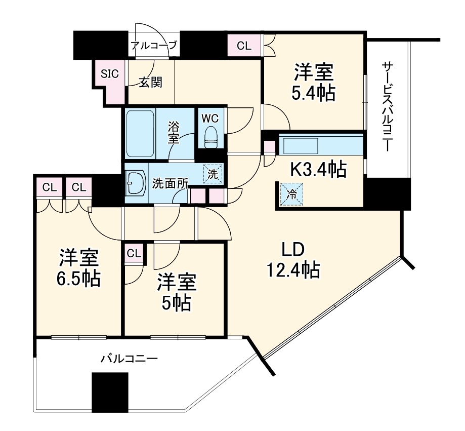 ザ・ファインタワーウエストコーストの間取り