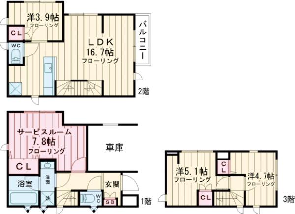 Kolet芦花公園#02の間取り