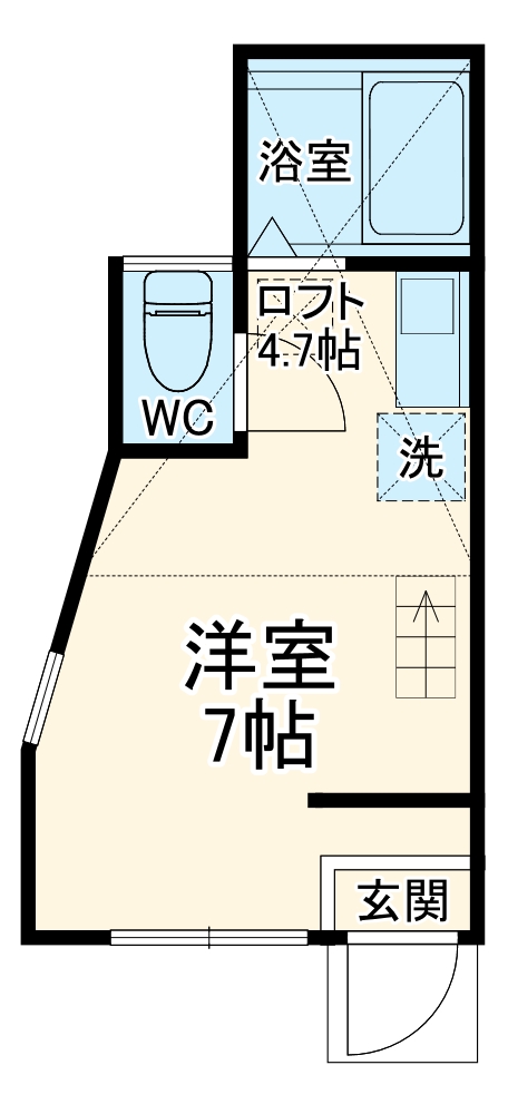 ユナイト新町ファンタジスタの間取り