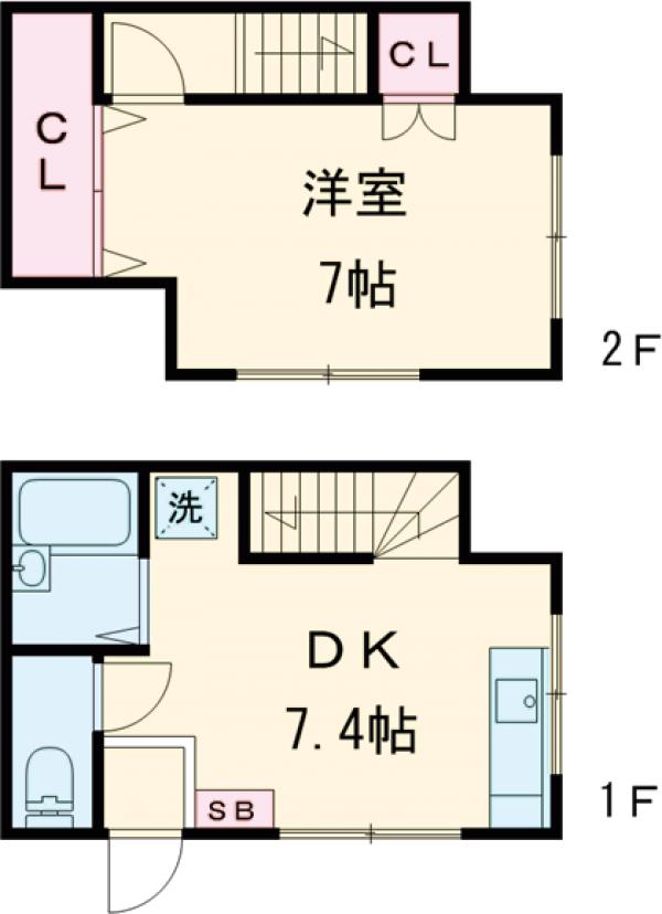 ウェル田園調布・104号室の間取り