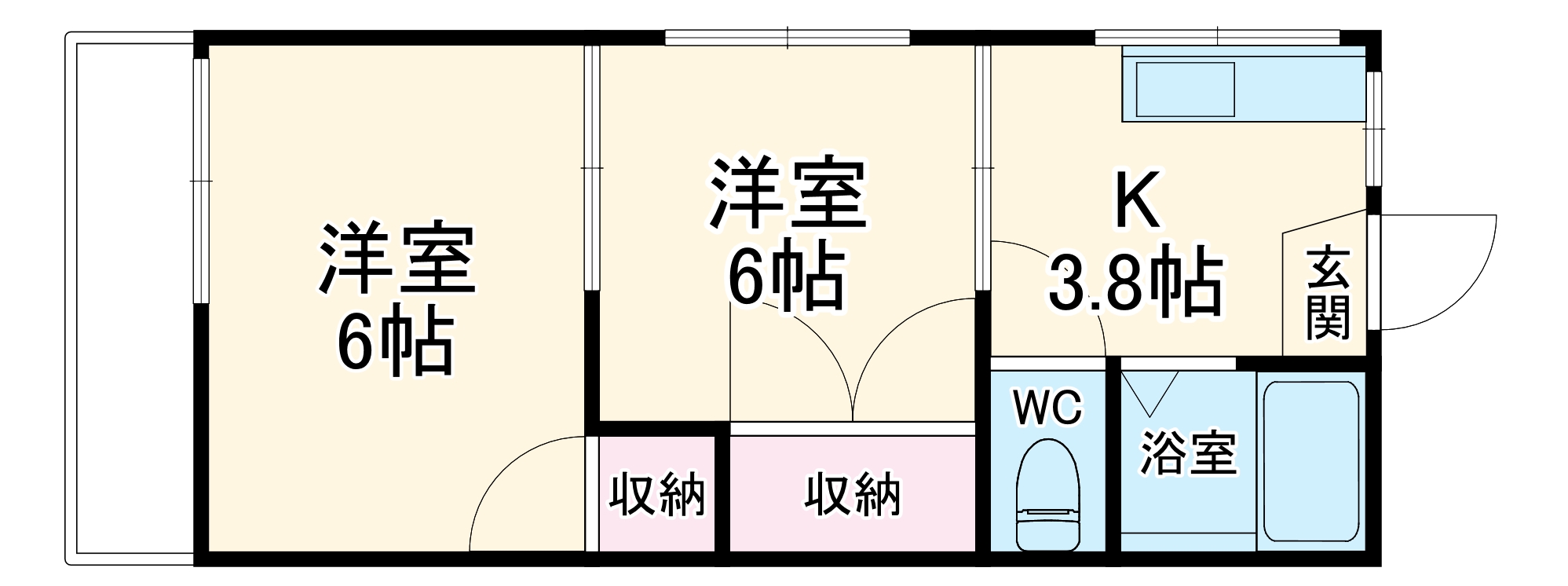 第1涼風荘の間取り