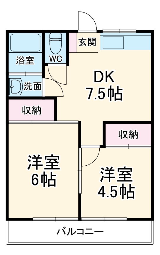 富士見コーポの間取り