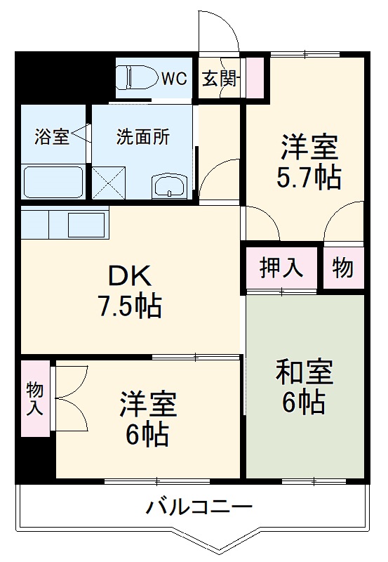 フローライト市川の間取り