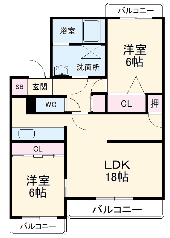 カメリア白山の間取り