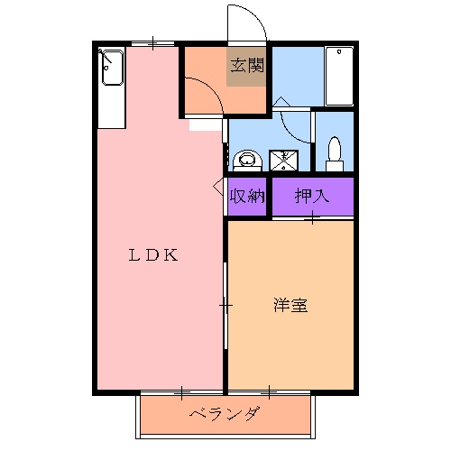 コーポ川西の間取り