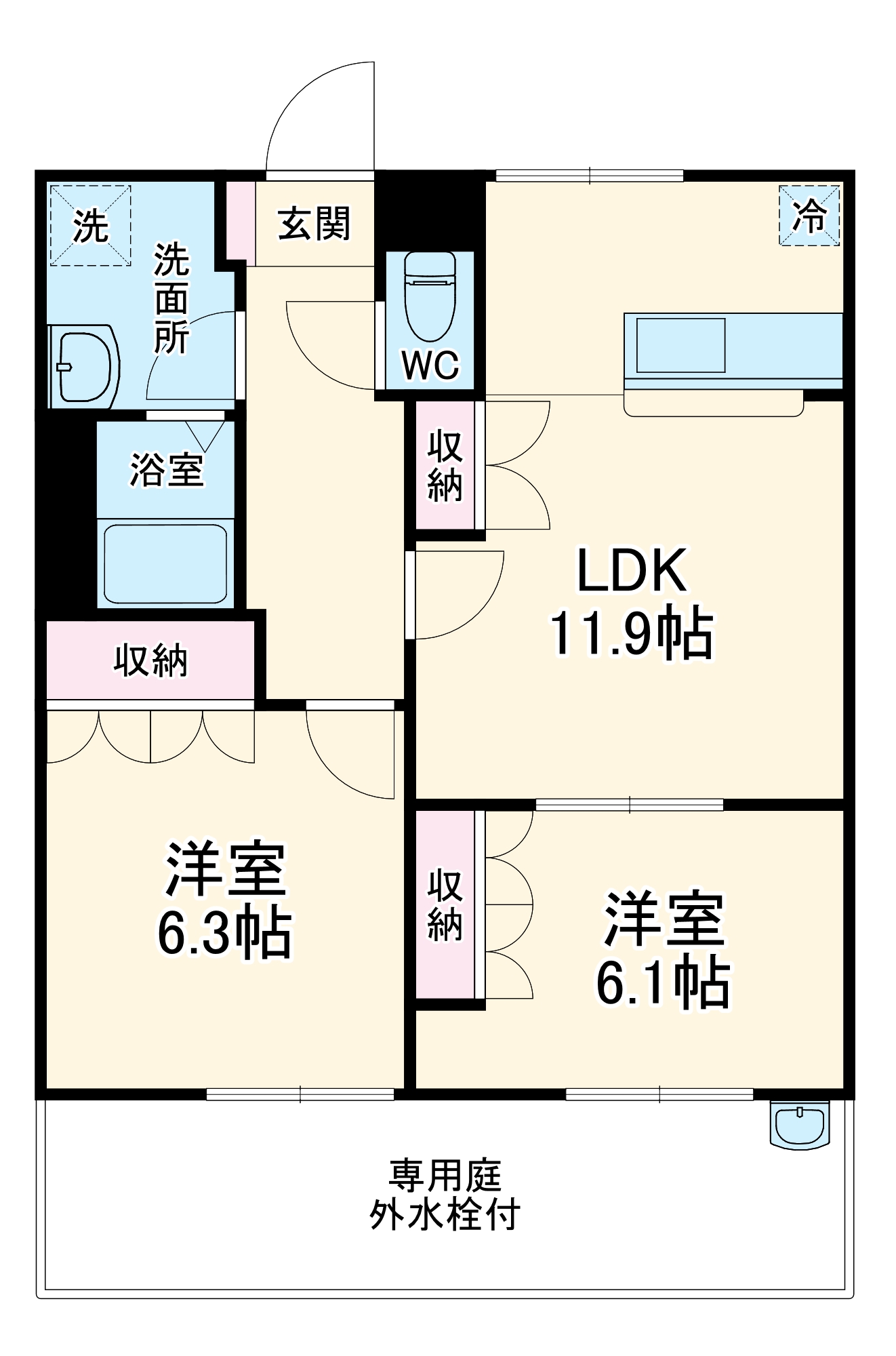 ソレアード・メゾンBの間取り