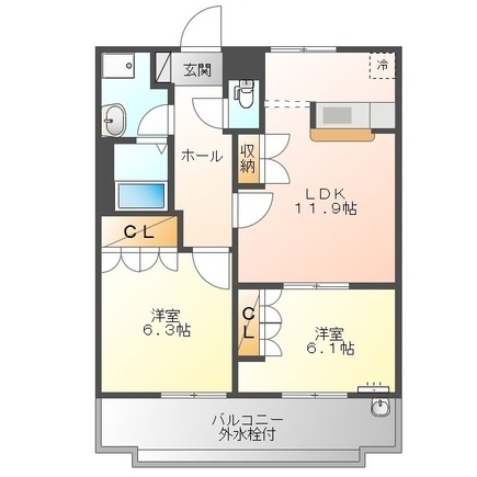 ソレアード・メゾンＢの間取り