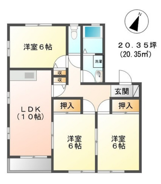 パレス若草の間取り