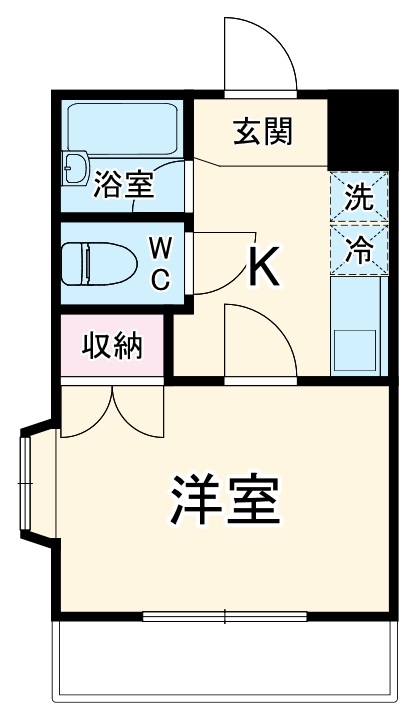 ラーチ鷺沼・109号室の間取り