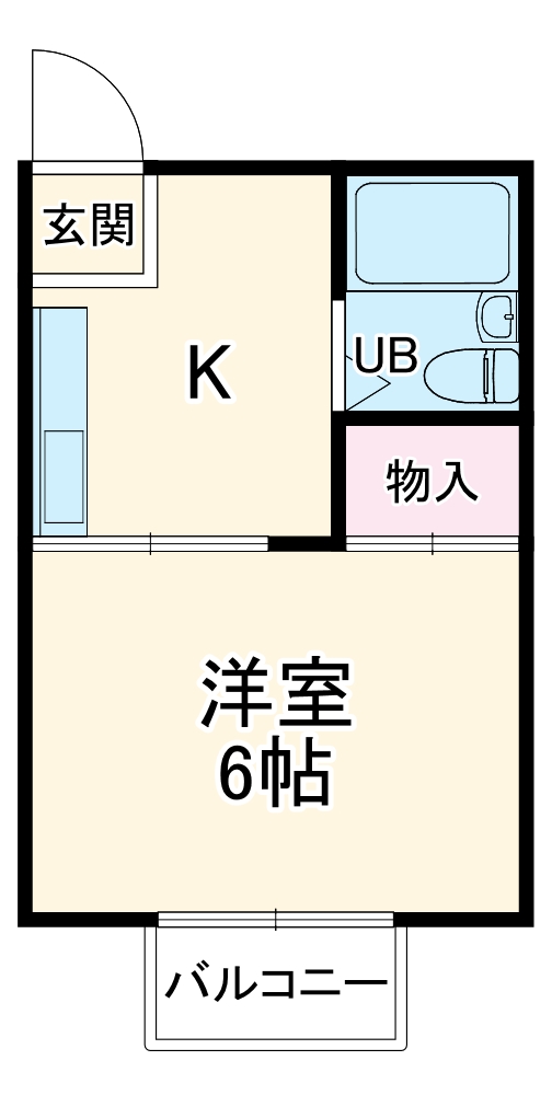 ハイム六軒屋の間取り