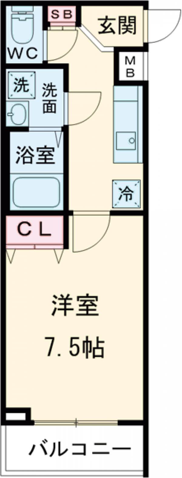 清水が丘の完工年月(2015年3月)築の賃貸マンションの間取り