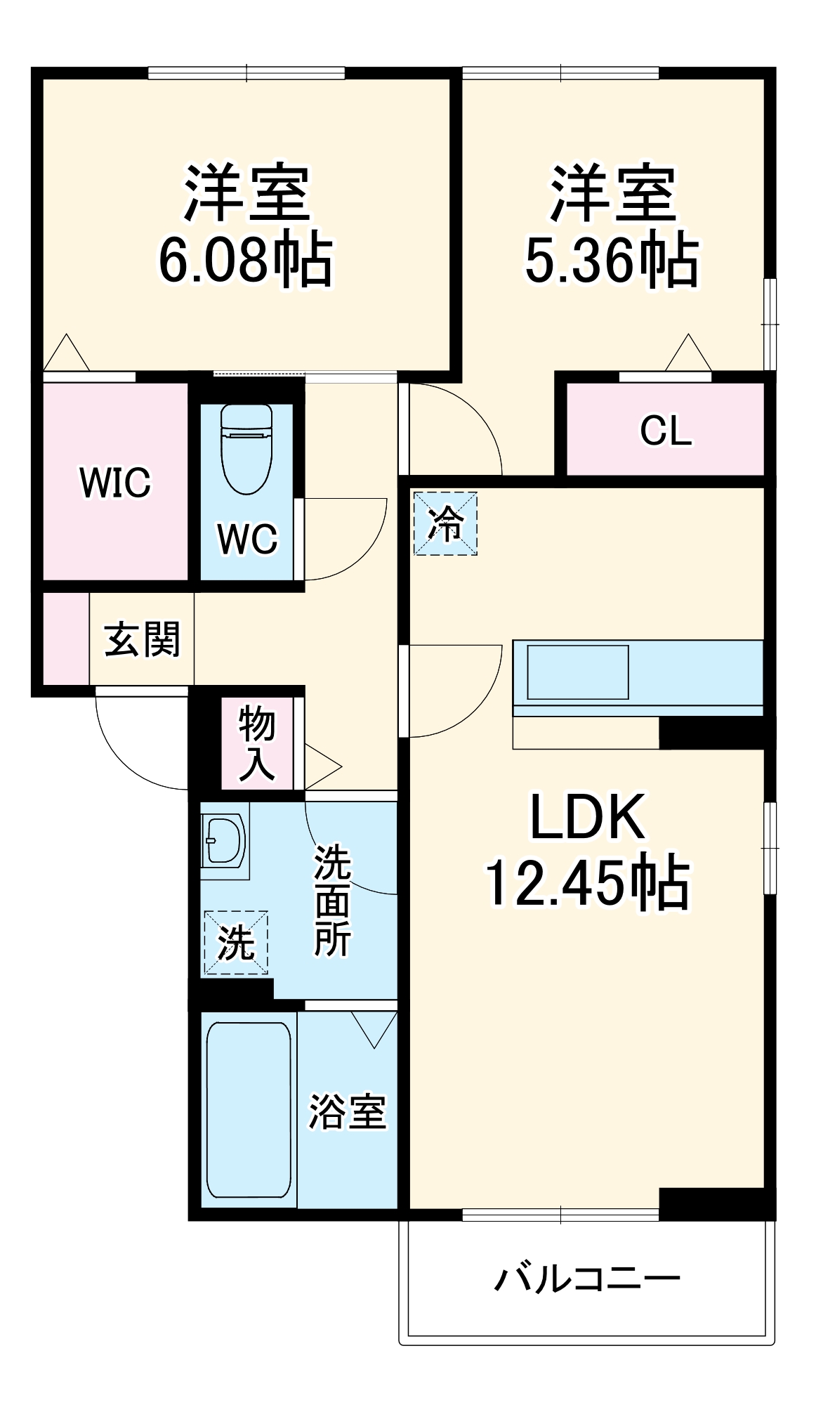 アルタフォーレ Aの間取り
