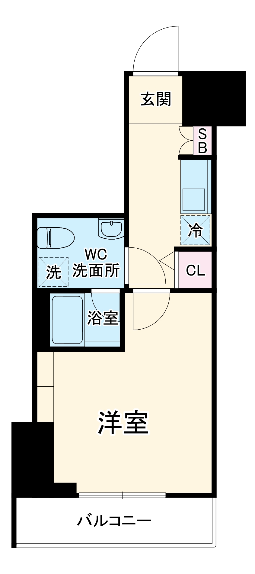 VERXEED阪東橋MAXIVの間取り