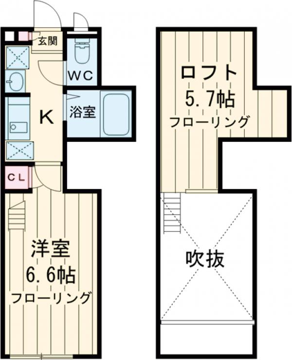 グランクオール千住大橋・302号室の間取り