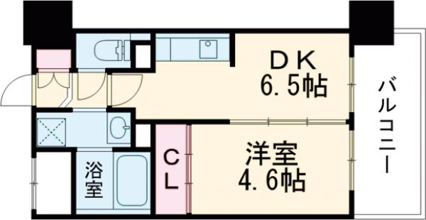 F・PARC GRANDMARK天神の間取り