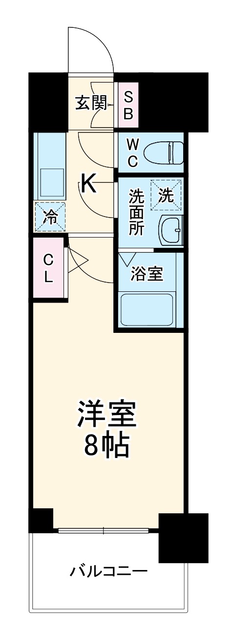 エスリード大阪グランフォートの間取り