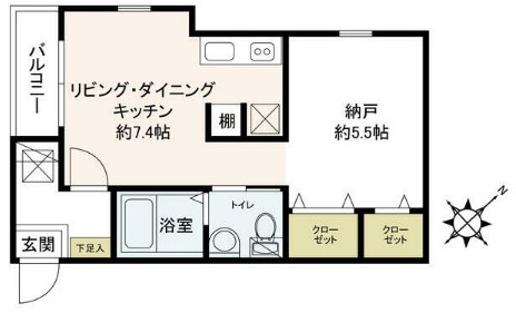 ラメール生麦A棟の間取り