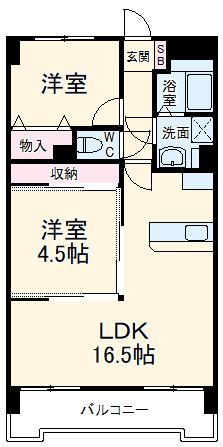 粟飯原マンションの間取り