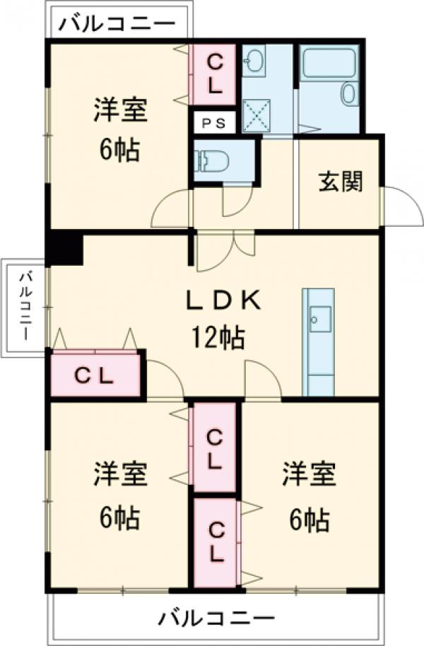 弥生パインマンションの間取り