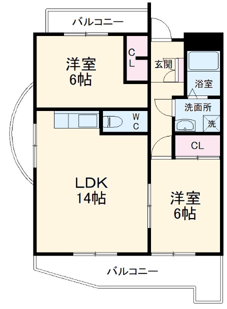 プレザント杁ヶ池の間取り
