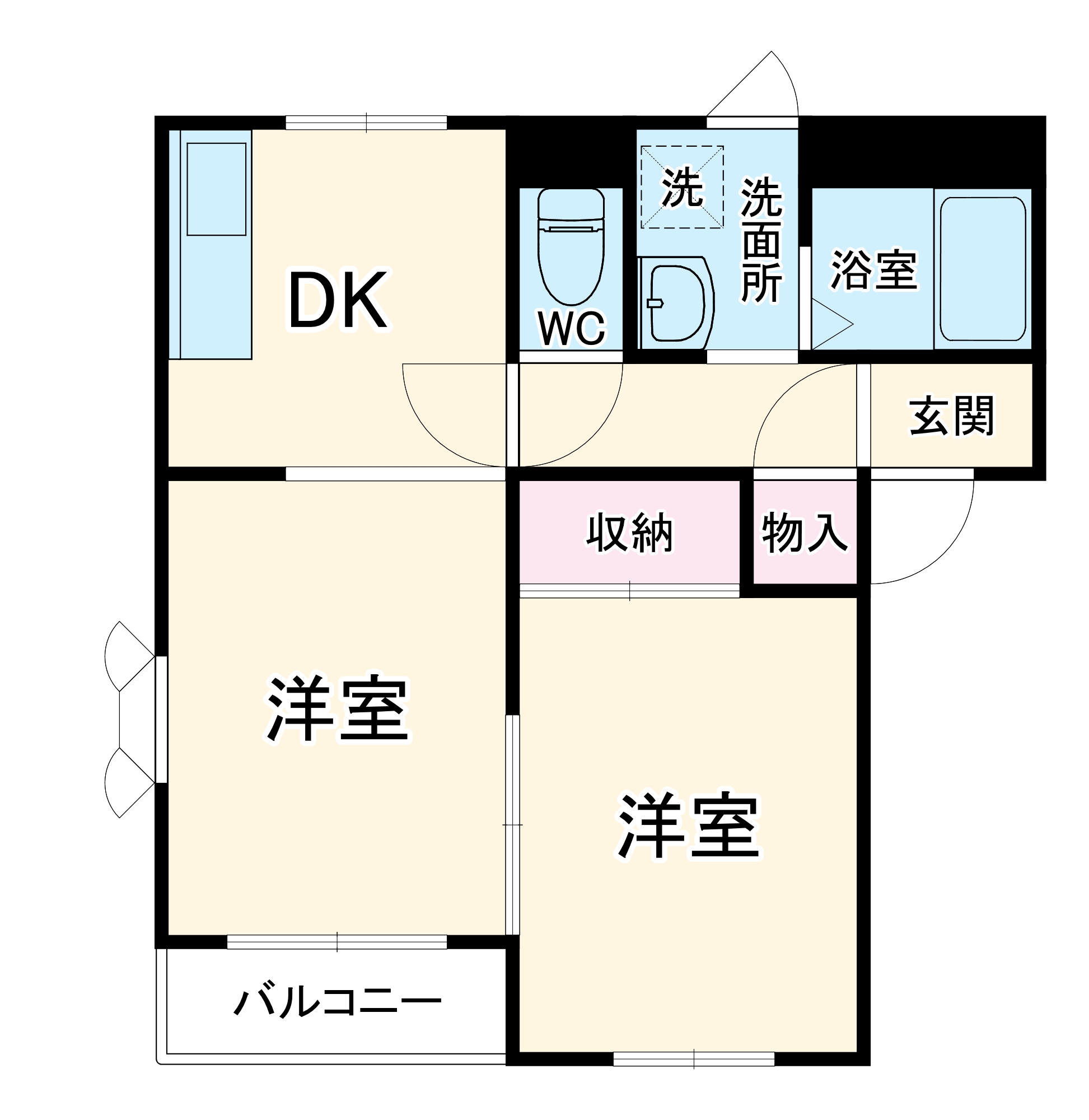 ハイツ彩風Cの間取り