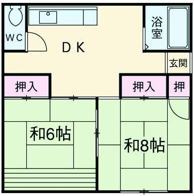 三宅アパートFの間取り
