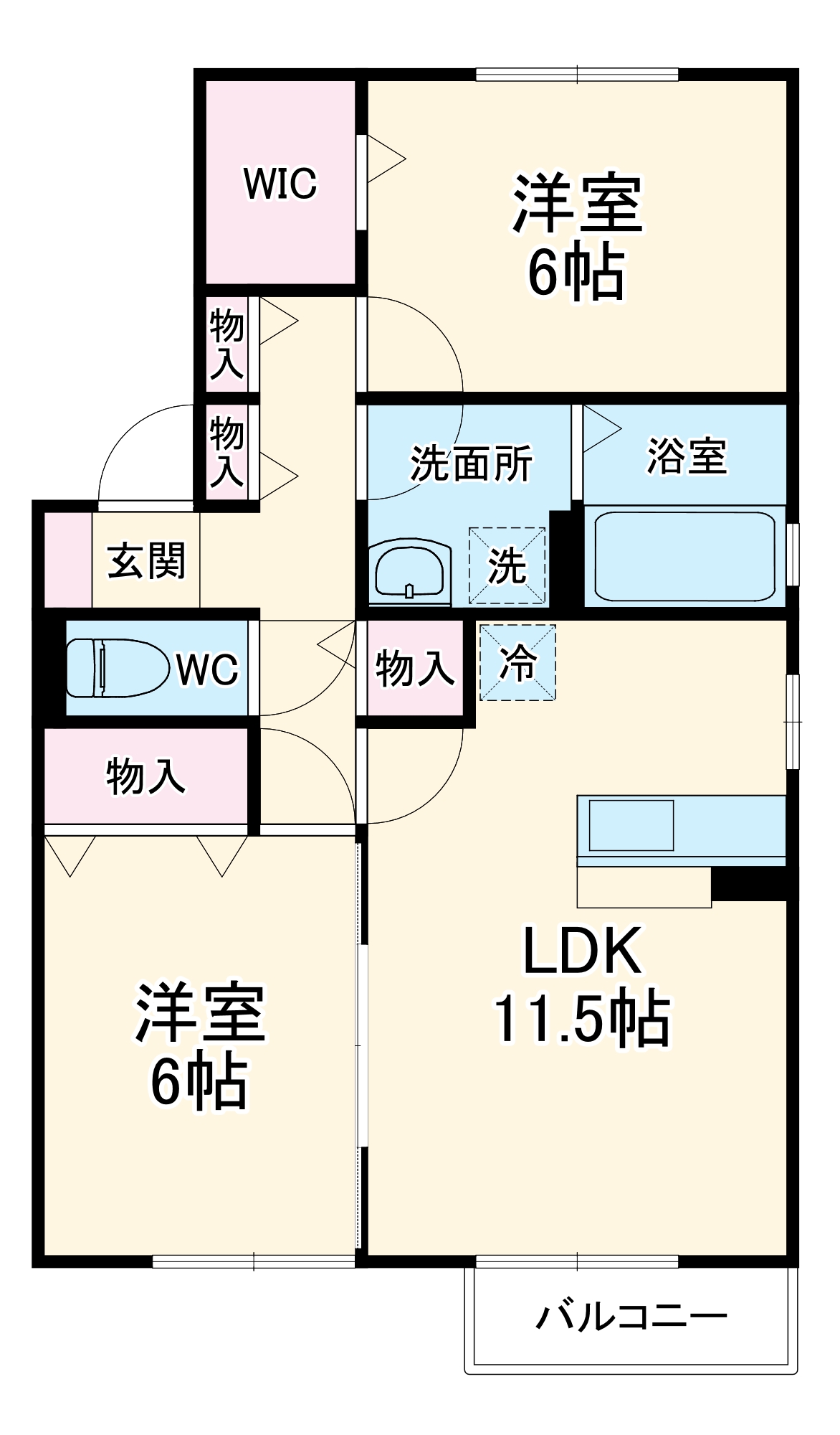 シャンローゼ下溝の間取り