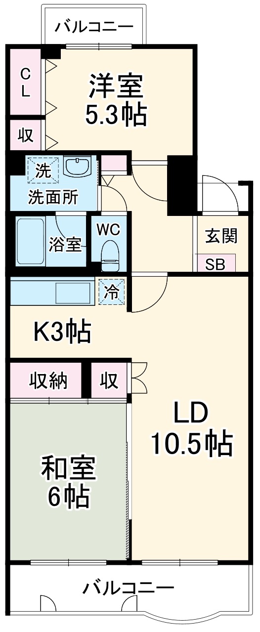 フィール野川Bの間取り
