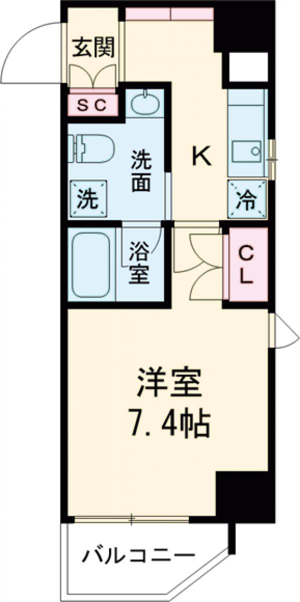 ジオエント御徒町・603号室の間取り