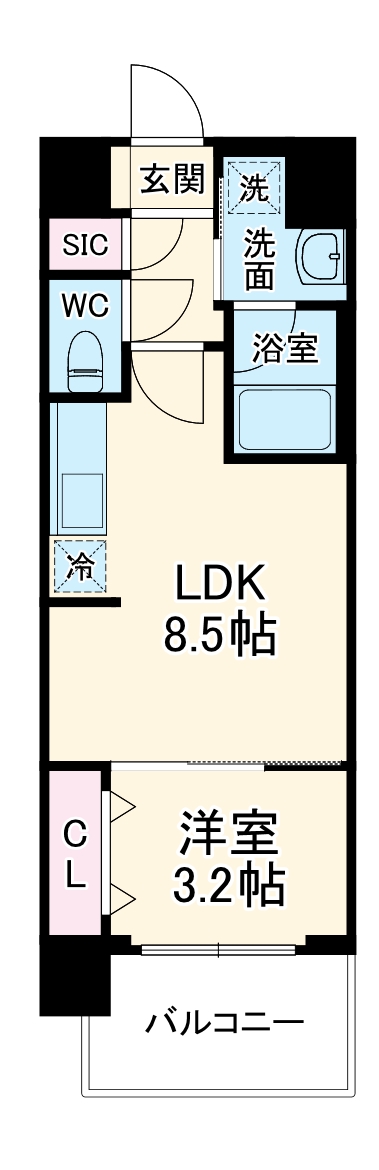 スプランディッド弁天町の間取り