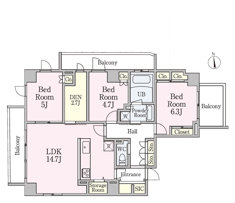プレミア亀有の間取り