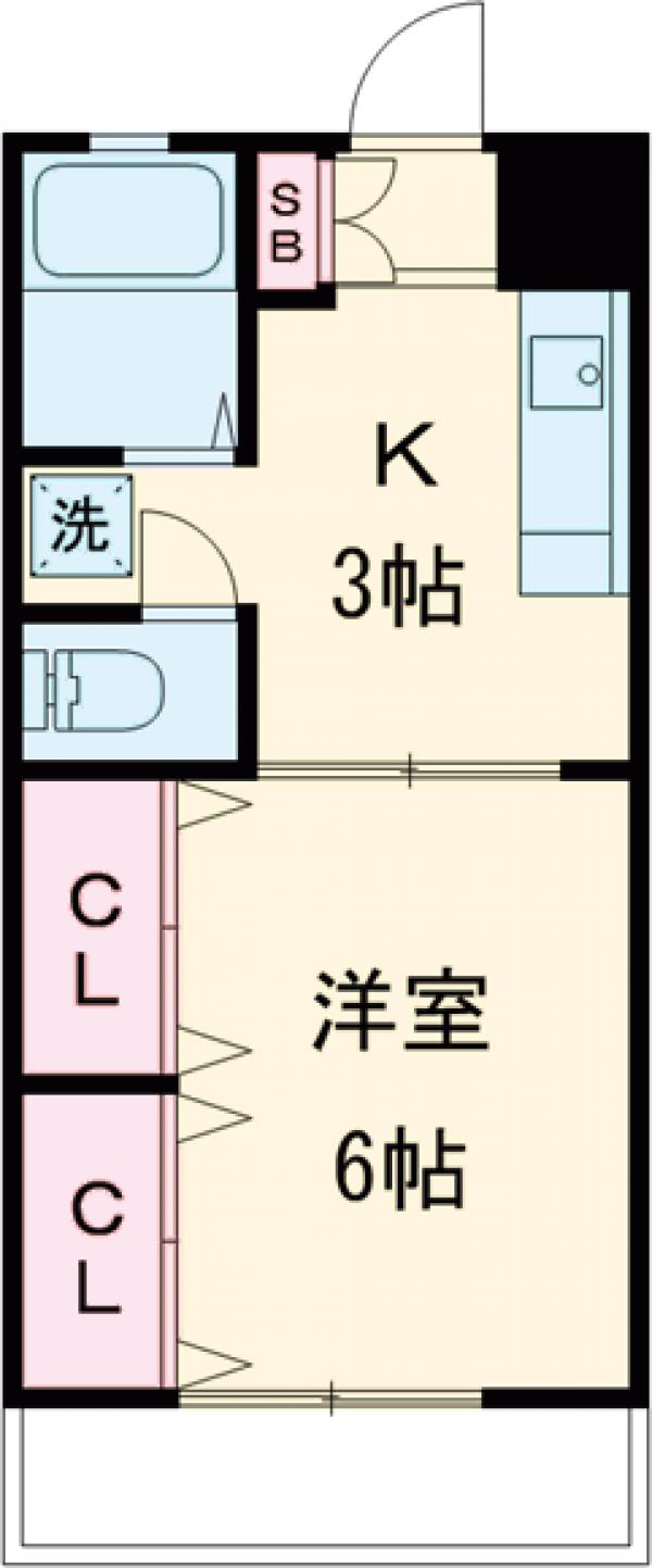 道間マンションの間取り