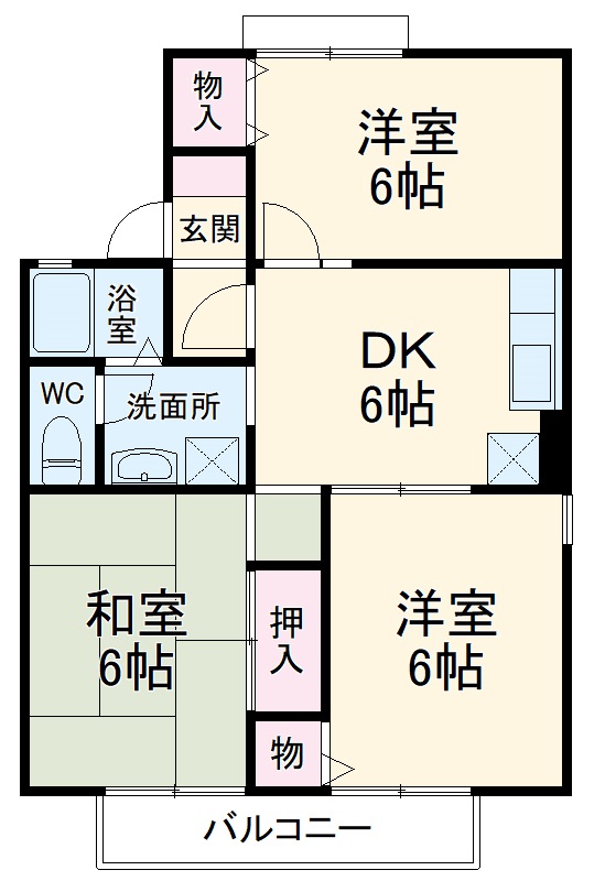 セジュール大島 Aの間取り