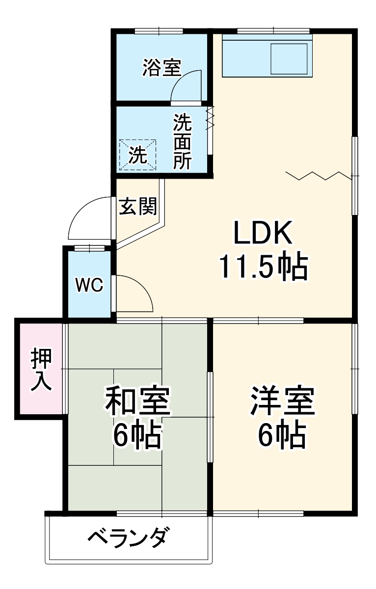 ヴィラやよいの間取り
