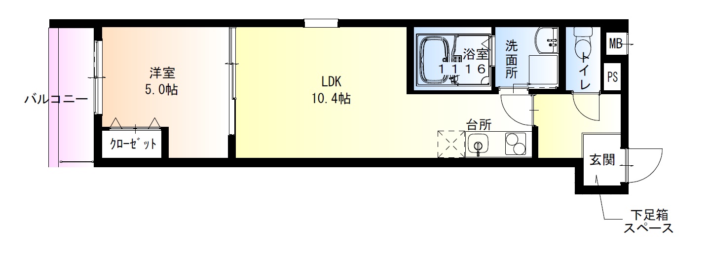 フジパレス高石駅北Ⅱ番館の間取り