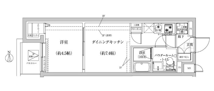 パティーナ中野の間取り