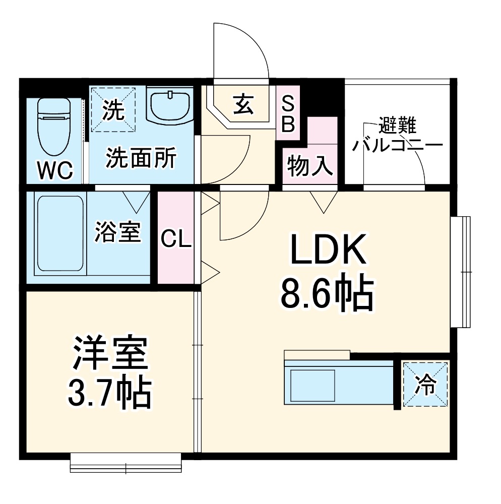 エステミリックスⅠの間取り