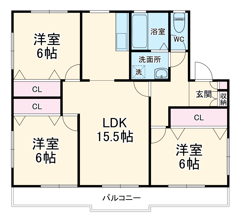 パインホームズ多摩川Ⅲの間取り