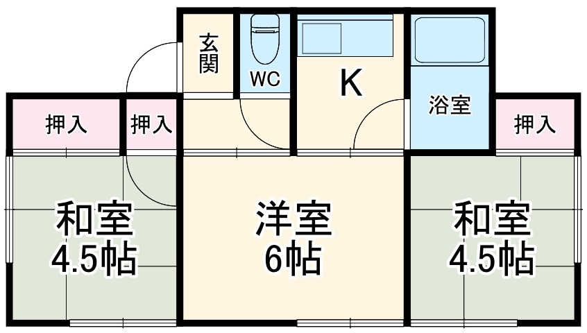 上矢部2丁目・安藤貸家の間取り