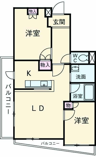 リーカル小田原の間取り