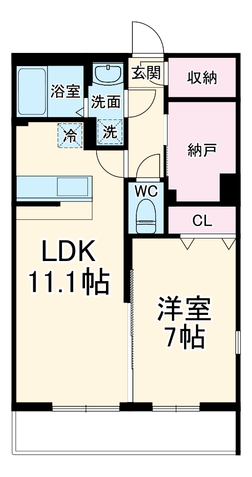 ヴィラ藤沢の間取り