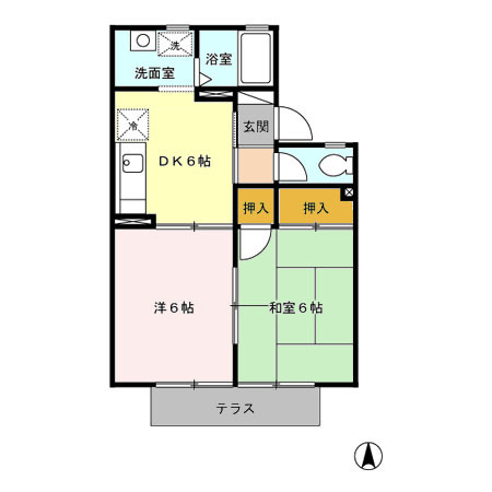 ヴィラモデルナ Bの間取り