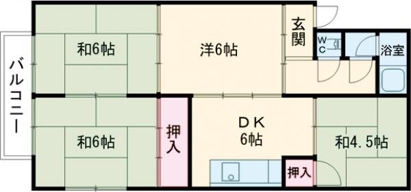 ありす川荘の間取り