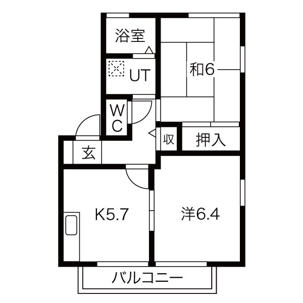 コンフォール石坂Bの間取り