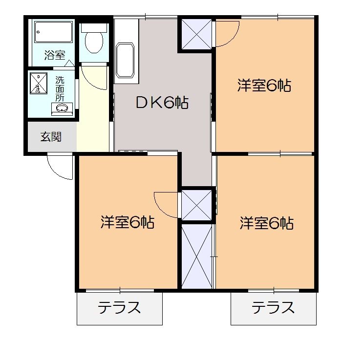 102号室の間取り