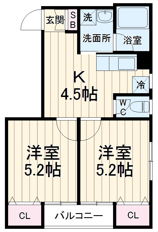アルマース壱番館の間取り